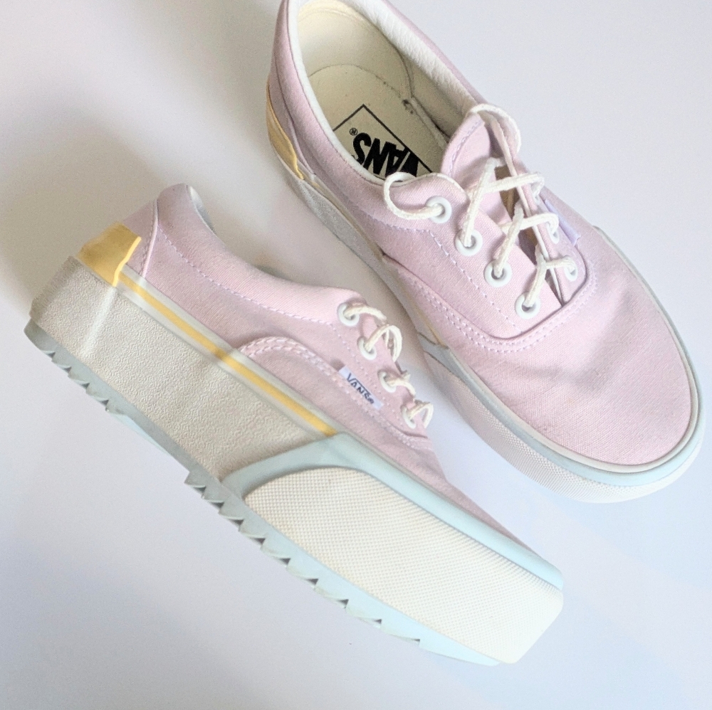 Vans Pastel Stacked Platform Sneakers – Women’s Size 6.5